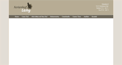 Desktop Screenshot of lang-ferienhof.de